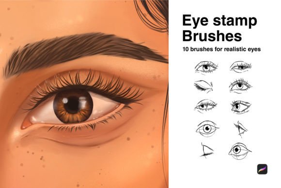 10 Eyes Stamps Procreate: Digital Art Essentials