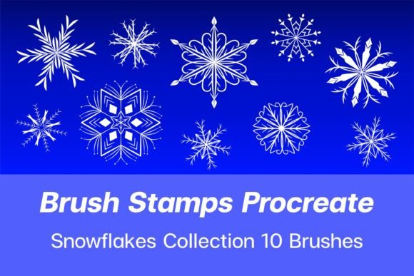 Elevate Your Winter Designs with the Snowflakes Brush Stamps Set