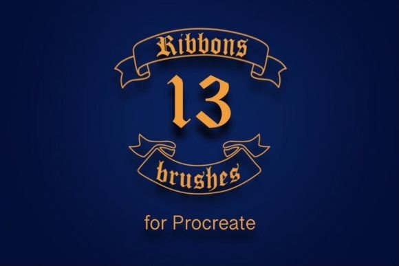 Free Ribbons Stamp Brush for Procreate