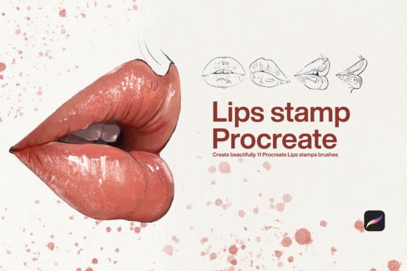Master Digital Lips with 10 Procreate Stamps