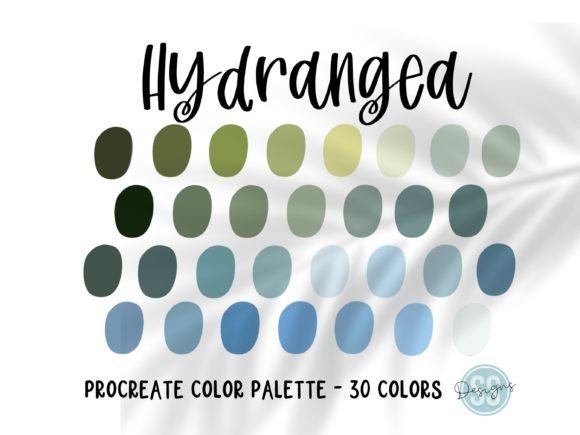Mastering Digital Botanicals: Elevating Your Workflow with the Hydrangea Procreate Color Palette