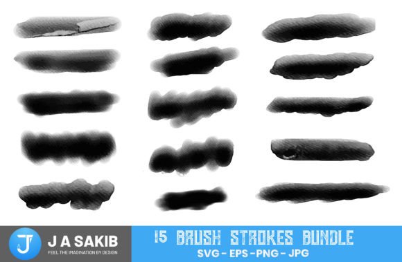 Mastering Modern Design with the Black Brush Strokes Bundle