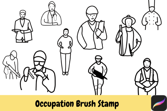 Occupation Procreate Brush Stamps IPAD