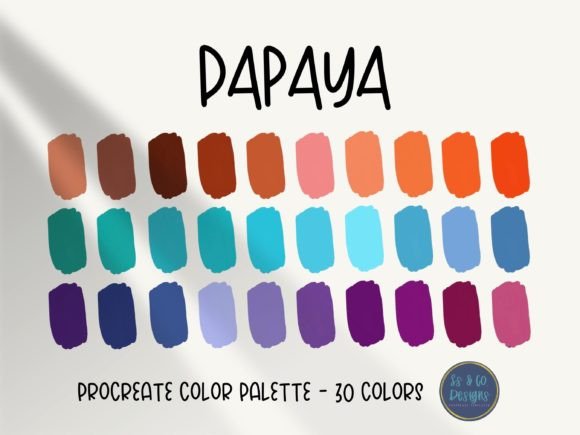 Papaya Procreate Color Palette Guide