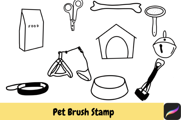 Pet Procreate Brush Stamps for iPad