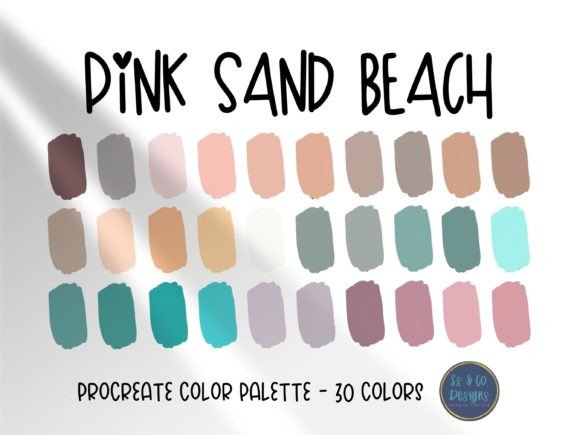 Pink Sand Beach Procreate Palette