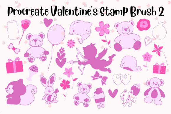 Procreate Valentine’s Stamp Brush Set 2