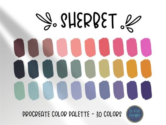 Sherbert Procreate Color Palette Guide