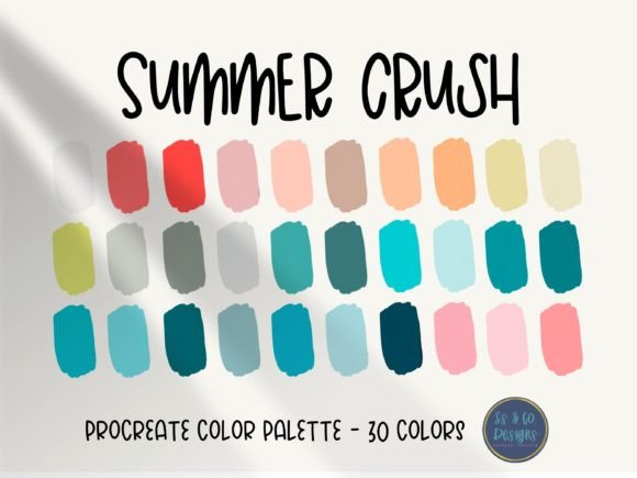 Summer Crush Procreate Color Palette