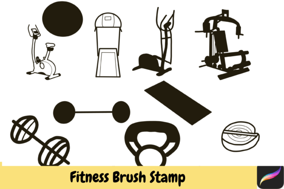 Unleash Your Creative Energy with Fitness Procreate Brush Stamps for iPad