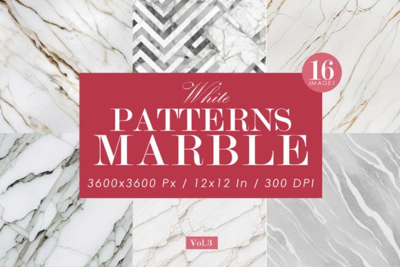 White Marble Stone Patterns Set 3